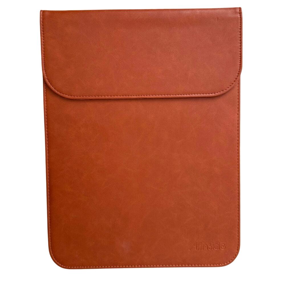 Faux Leather Laptop or Tablet Sleeve - Brown MacBook 13” - Water-resistant